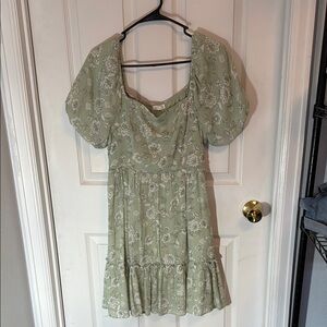 Floral Green Dress